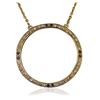 Image 2 : 14KT Yellow Gold 0.20 ctw Sapphire and Diamond Pendant With Chain