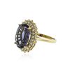 Image 2 : 14KT Yellow Gold 8.67 ctw Tanzanite and Diamond Ring