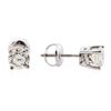 Image 2 : 14KT White Gold 1.02 ctw Diamond Solitaire Earrings