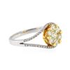Image 2 : 18KT Two-Tone Gold 1.05 ctw Diamond Ring