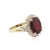 Image 2 : 14KT Yellow Gold 6.50 ctw Ruby and Diamond Ring