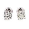 Image 1 : 14KT White Gold 1.03 ctw Diamond Solitaire Earrings