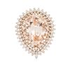 Image 1 : 14KT Rose Gold 11.58 ctw Morganite and Diamond Ring