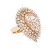 Image 2 : 14KT Rose Gold 11.58 ctw Morganite and Diamond Ring