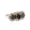 Image 2 : 14KT White Gold 5.04 ctw Black Diamond Ring