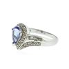 Image 2 : 14KT White Gold 1.06 ctw Tanzanite and Diamond Ring