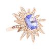 Image 2 : 14KT Rose Gold 2.28 ctw Tanzanite and Diamond Ring