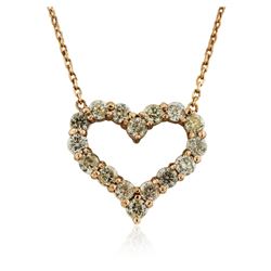14KT Rose Gold 1.29 ctw Diamond Necklace