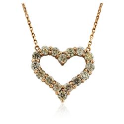 14KT Rose Gold 1.29 ctw Diamond Necklace