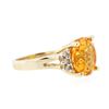 Image 2 : 14KT Yellow Gold 3.58 ctw Citrine and Diamond Ring