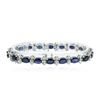 Image 1 : 14KT White Gold 16.38 ctw Sapphire and Diamond Bracelet