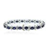 Image 2 : 14KT White Gold 16.38 ctw Sapphire and Diamond Bracelet
