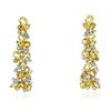 Image 2 : 18KT White Gold 25.20 ctw Yellow Sapphire and Diamond Earrings