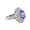Image 2 : 14KT White Gold 3.40 ctw Tanzanite and Diamond Ring