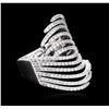 Image 2 : 14KT White Gold 0.68 ctw Diamond Ring
