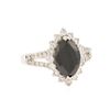 Image 2 : 14KT White Gold 3.44 ctw Black Diamond Ring