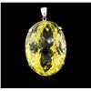 Image 1 : 14KT White Gold 149.90 ctw Citrine Pendant