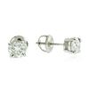 Image 2 : 14KT White Gold 1.00 ctw Diamond Solitaire Earrings