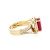 Image 3 : 14KT Yellow Gold 5.36 ctw Ruby and Diamond Ring