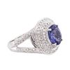 Image 2 : 14KT White Gold 2.46 ctw Tanzanite and Diamond Ring