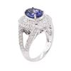 Image 3 : 14KT White Gold 2.46 ctw Tanzanite and Diamond Ring