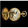 Image 4 : Elgin 14KT Yellow Gold Full Hunter Antique Pocket Watch