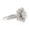 Image 2 : 18KT White Gold 0.86 ctw Diamond Ring