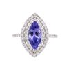 Image 1 : 14KT White Gold 1.88 ctw Tanzanite and Diamond Ring