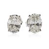 Image 1 : 14KT White Gold 1.07 ctw Diamond Stud Earrings
