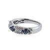 Image 2 : 18KT White Gold 0.50 ctw Sapphire and Diamond Ring