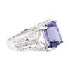 Image 2 : 14KT White Gold 2.53 ctw Tanzanite and Diamond Ring