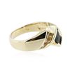 Image 2 : 14KT Yellow Gold 0.55 ctw Sapphire and Diamond Ring