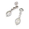 Image 2 : 18KT White Gold 4.89 ctw Diamond Earrings