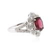 Image 2 : 14KT White Gold 1.97 ctw Rubellite and Diamond Ring