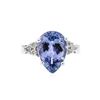 Image 1 : 14KT White Gold 4.58 ctw Tanzanite and Diamond Ring