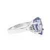 Image 2 : 14KT White Gold 4.58 ctw Tanzanite and Diamond Ring