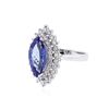 Image 2 : 14KT White Gold 3.05 ctw Tanzanite and Diamond Ring