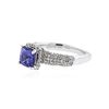 Image 2 : 14KT White Gold 1.51 ctw Tanzanite and Diamond Ring