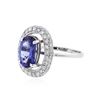 Image 2 : 14KT White Gold 2.96 ctw Tanzanite and Diamond Ring