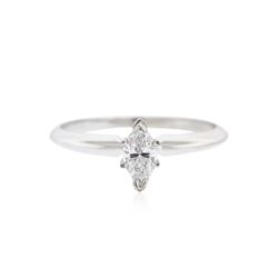 14KT White Gold 0.32 ctw Diamond Solitaire Ring