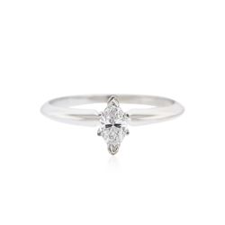 14KT White Gold 0.32 ctw Diamond Solitaire Ring