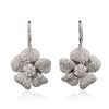 Image 1 : 14KT White Gold 6.46 ctw Diamond Earrings