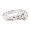 Image 2 : 14KT White Gold 0.88 ctw Diamond Ring