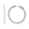 Image 2 : 14KT White Gold 2.03 ctw Diamond Hoop Earrings