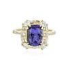 Image 1 : 14KT Yellow Gold 3.61 ctw Tanzanite and Diamond Ring