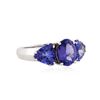 Image 2 : 18KT White Gold 3.97 ctw Tanzanite Ring