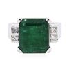 Image 1 : 14KT White Gold 6.73 ctw Emerald and Diamond Ring