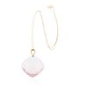 Image 1 : 10KT Yellow Gold 58.10 ctw Rose Quartz Pendant With Chain