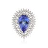 Image 1 : 14KT White Gold 11.43 ctw Tanzanite and Diamond Ring