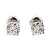 Image 1 : 14KT White Gold 1.23 ctw Diamond Solitaire Earrings